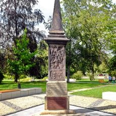 Pomník Angeluse Pfeffera v Městských sadech v Chebu