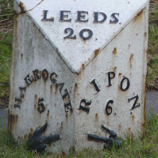 Milepost At Corner Of Green Lane