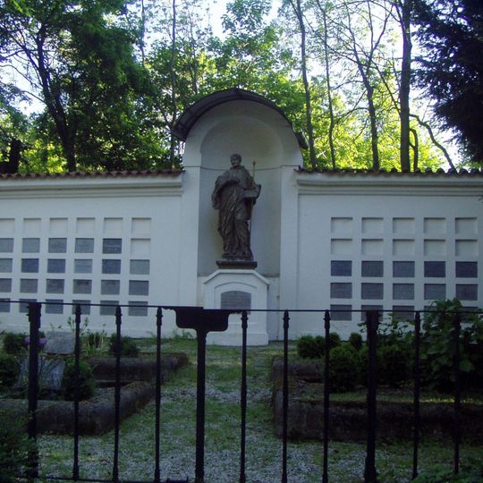 Socha svatého Prokopa na Břevnovském hřbitově