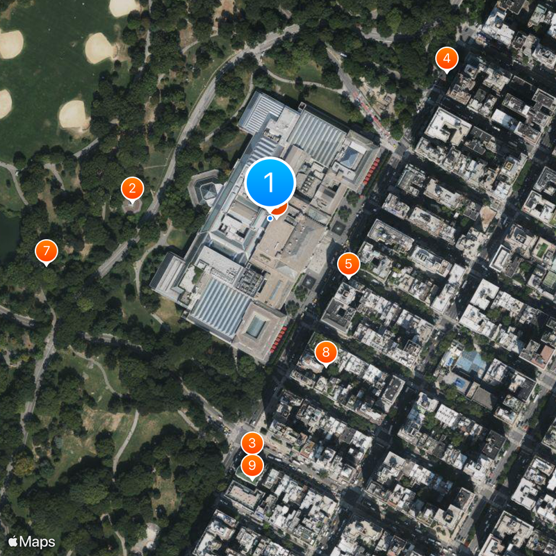 Metropolitan Museum of Art Kaart