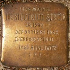 Stolperstein dedicated to Dr. Siegfried Streim