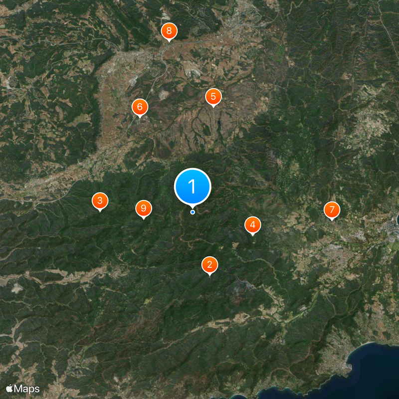 Massif des Maures Map