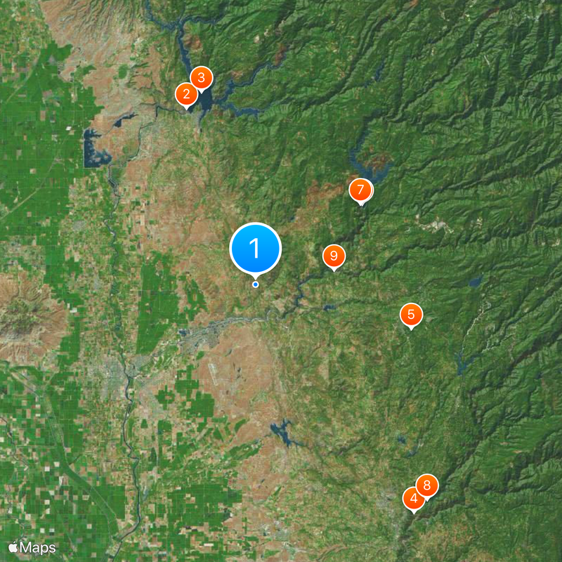 Comté de Yuba Carte