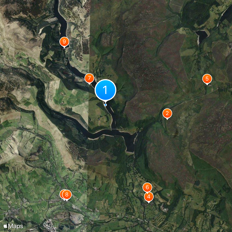 Ladybower Reservoir Karte