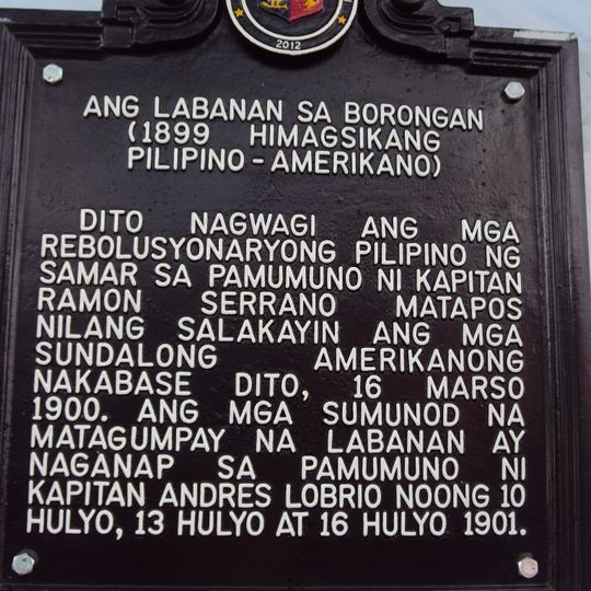 The Battle of Borongan historical marker