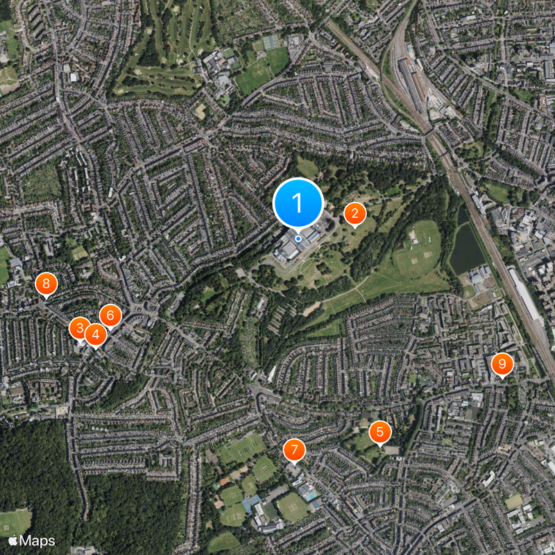 Alexandra Palace Kaart