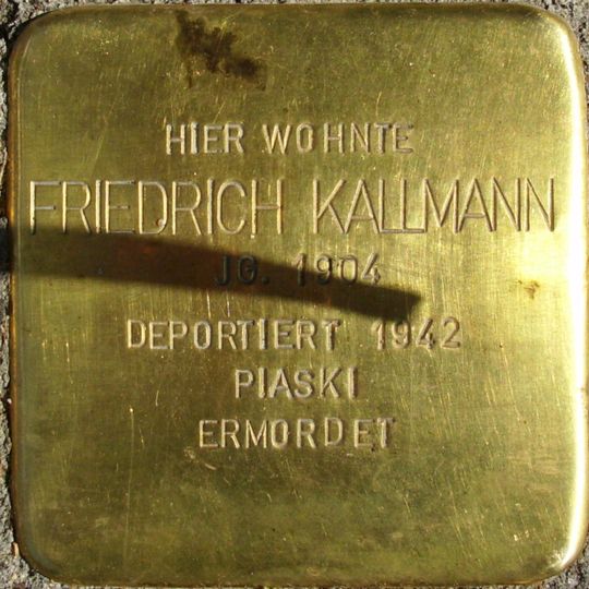 Stolperstein en memoria de Friedrich Kallmann