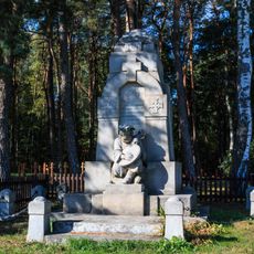 Památník ukrajinských vojáků u vojenského hřbitova v Ladech v Podještědí