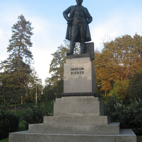 Statue of František Ladislav Rieger in Riegrovy sady