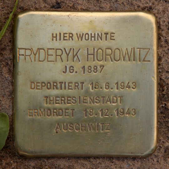 Stolperstein dedicated to Fryderyk Horowitz