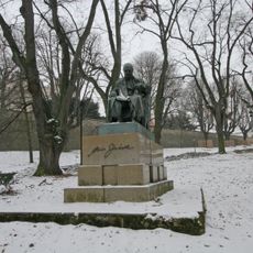 Statue of Alois Jirásek in Litomyšl