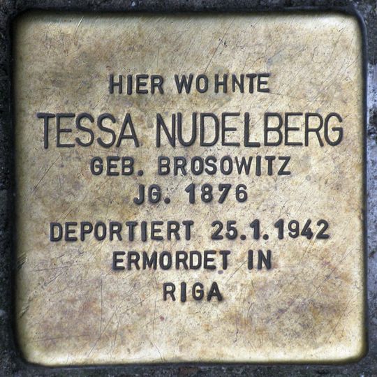 Stolperstein en memoria de Tessa Nudelberg
