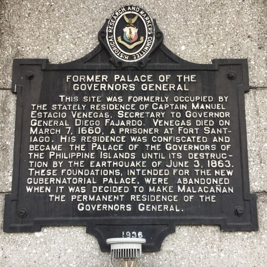 Former Palace of the Governors General historical marker