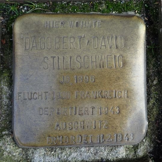 Stolperstein dedicated to Dagobert David Stillschweig