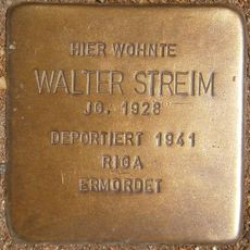 Stolperstein dedicated to Walter Streim