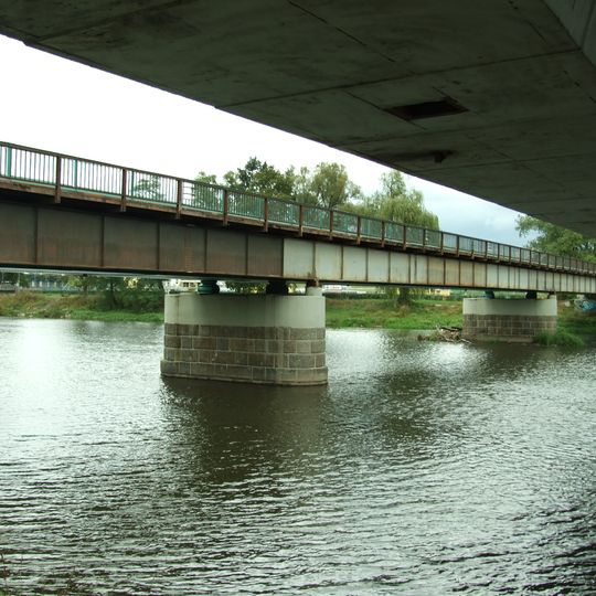 Railway bridge over the Otava in Písek