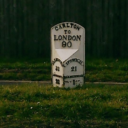 Milepost, 60yds N of caravan site & sports club entrance