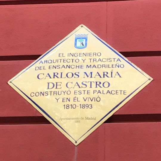 Commemorative plaque to Carlos María de Castro, Madrid