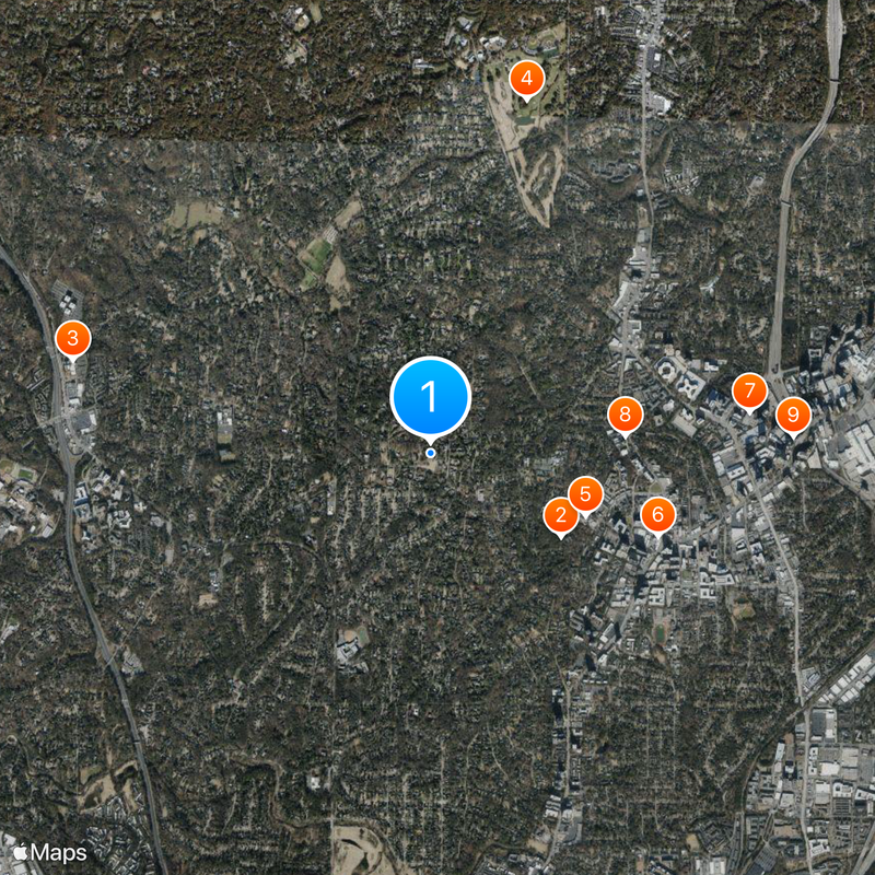 Georgia Governor's Mansion Map