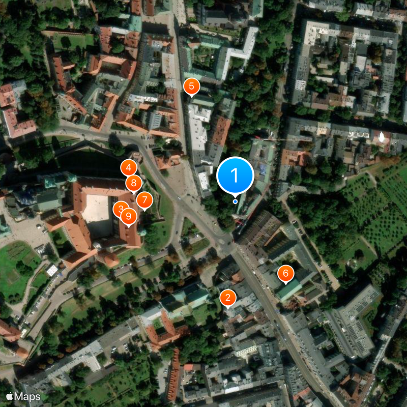 Pod Wawelem Map