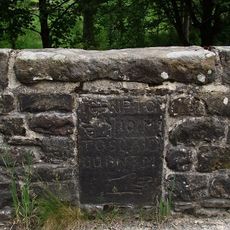 Milestone, E of Tosside, Milking Gates bridge