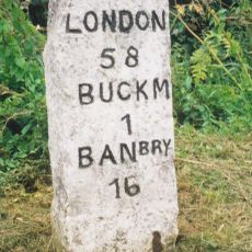 Milestone, Tingewick Road; opp. Field House Day Nursery