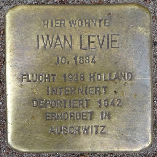 Stolperstein en memoria de Iwan Levie