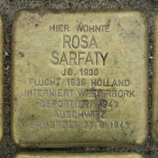 Stolperstein für Rosa Sarfaty