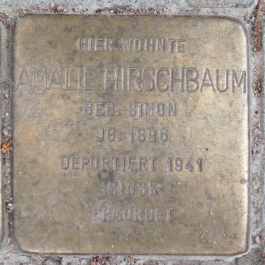 Stolperstein em memória de Amalie Hirschbaum