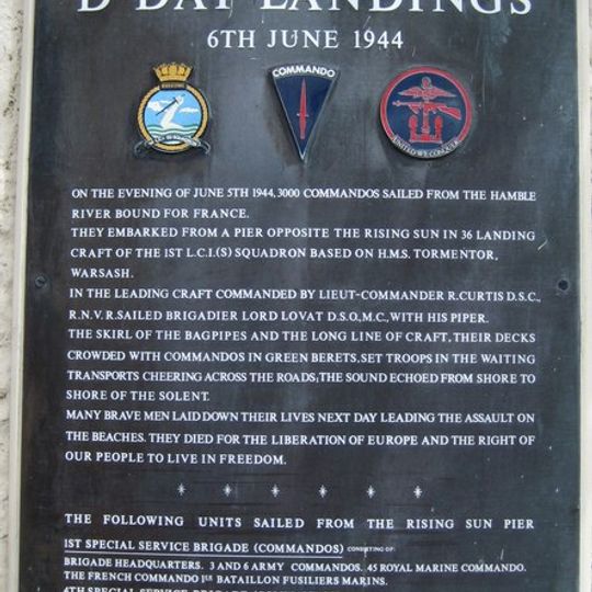D-day Memorial Tablet, Hamble-le-Rice