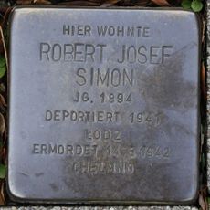 Stolperstein dedicated to Robert Josef Simon