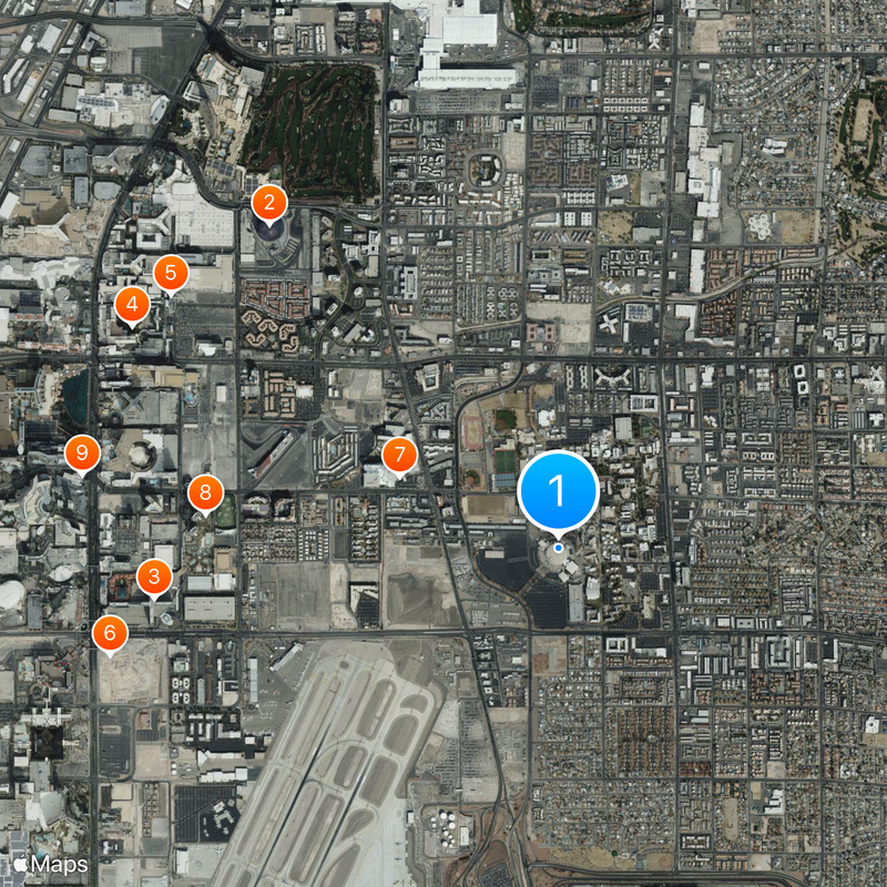 Thomas & Mack Center Map