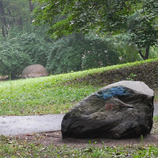 Glacial erratics in Staszic Park in Łódź