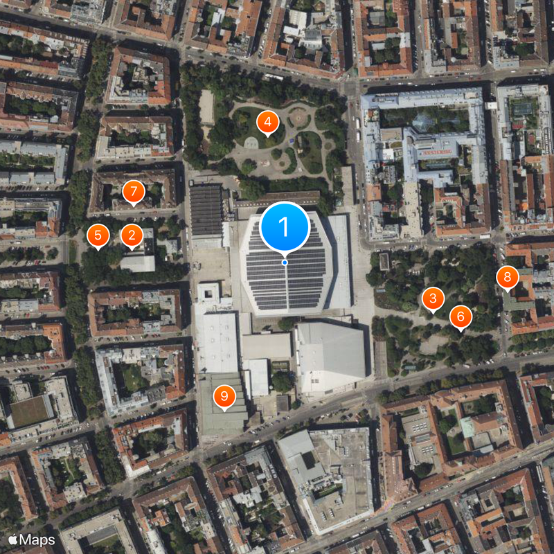 Wiener Stadthalle Mapa