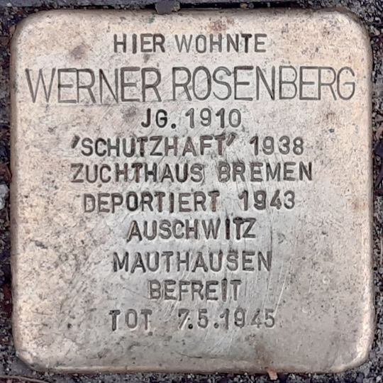 Stolperstein dedicated to Werner Rosenberg