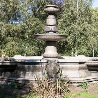Fountain In Centre Of Priory Park