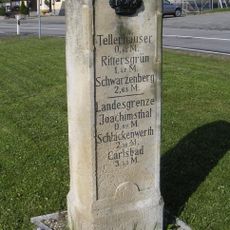 Royal Saxon milestone in Oberwiesenthal