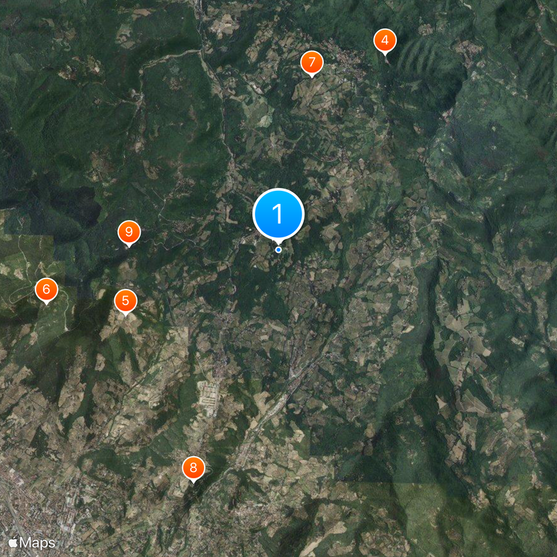 Medici Villas and Gardens in Tuscany Map