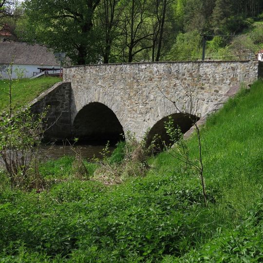 Most silnice III/1599 přes Polečnici u Dobrkovického mlýna