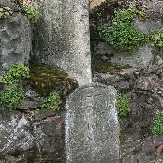 Milestone, Church Road, Alphington, between Blenheim Road and Legion Way
