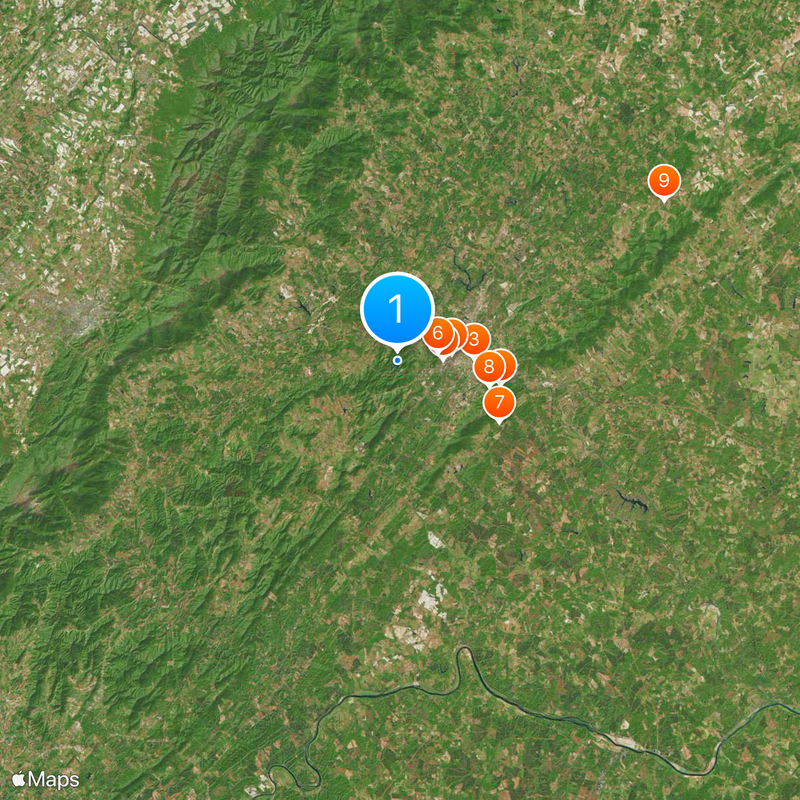 Albemarle County Kaart