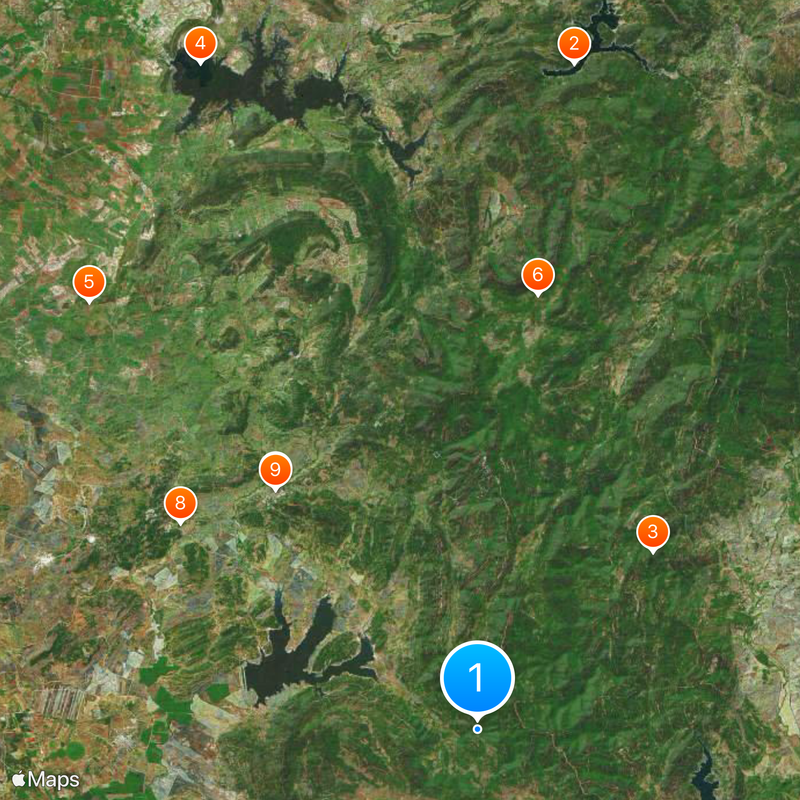 Los Alcornocales Natural Park Mappa