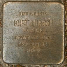 Stolperstein en memoria de Kurt Hirsch