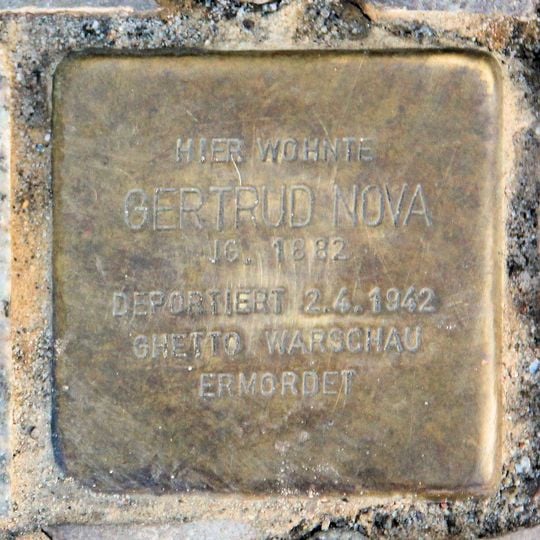 Stolperstein dedicated to Gertrud Nova
