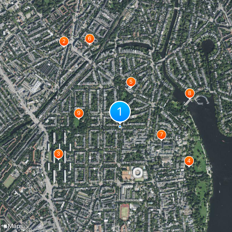 Hamburg-Harvestehude Mapa