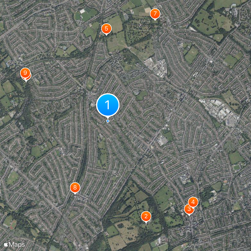 Worcester Park Map