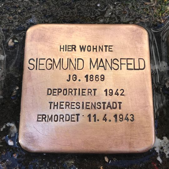 Stolperstein en memoria de Siegmund Mansfeld