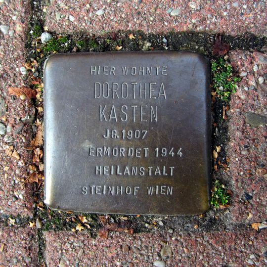 Stolperstein dedicated to Dorothea Kasten