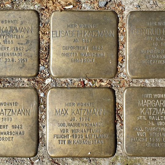 Stolperstein dedicated to Erna  Katzmann