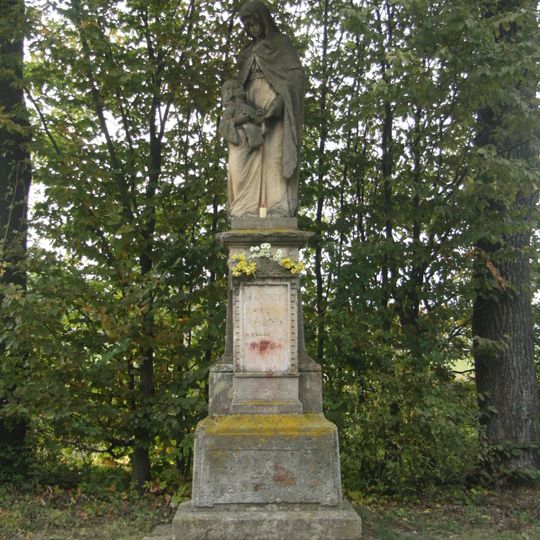 Socha svaté Anny v Moravských Budějovicích v ulici K Háji